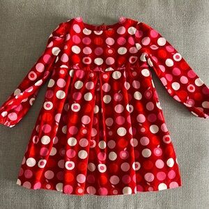 Jacadi Red and Pink Polka Dot Dress